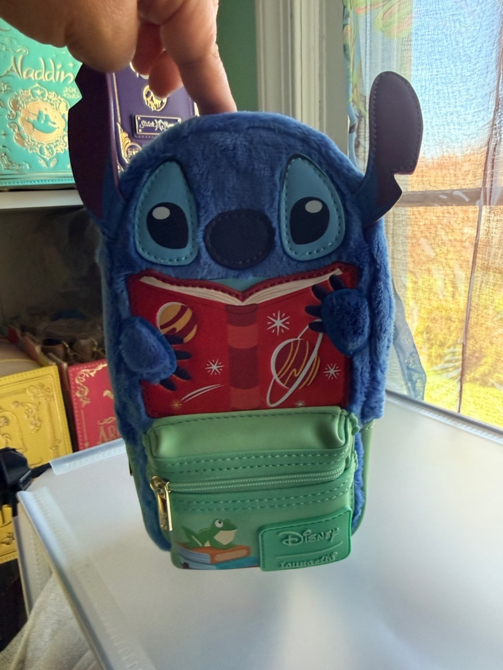 Loungefly Disney Stitch Fuzzy Pencil Pouch